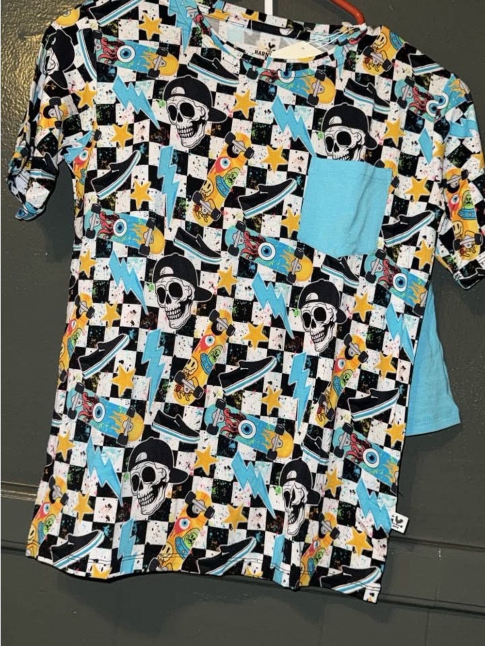 BAMBOO Kids Short Sleeve Tee in Black, White, Yellow & Light Blue